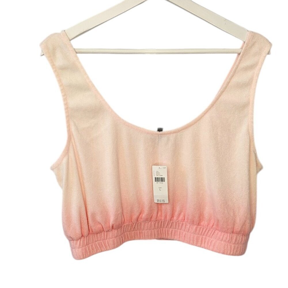 Anthropologie Sunday in Brooklyn Scoop-Neck Cropped Towelling Tank - Size L, NWT